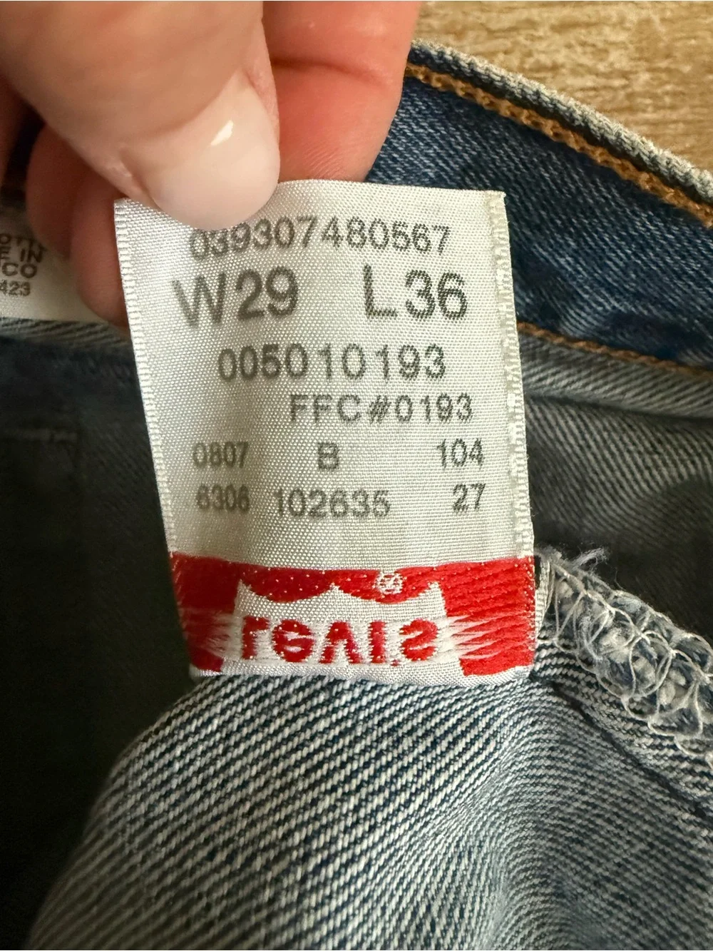 Vintage 2007 Levi's 501 Straight Leg Jeans Medium Stonewash 29 X 36 / Mexico